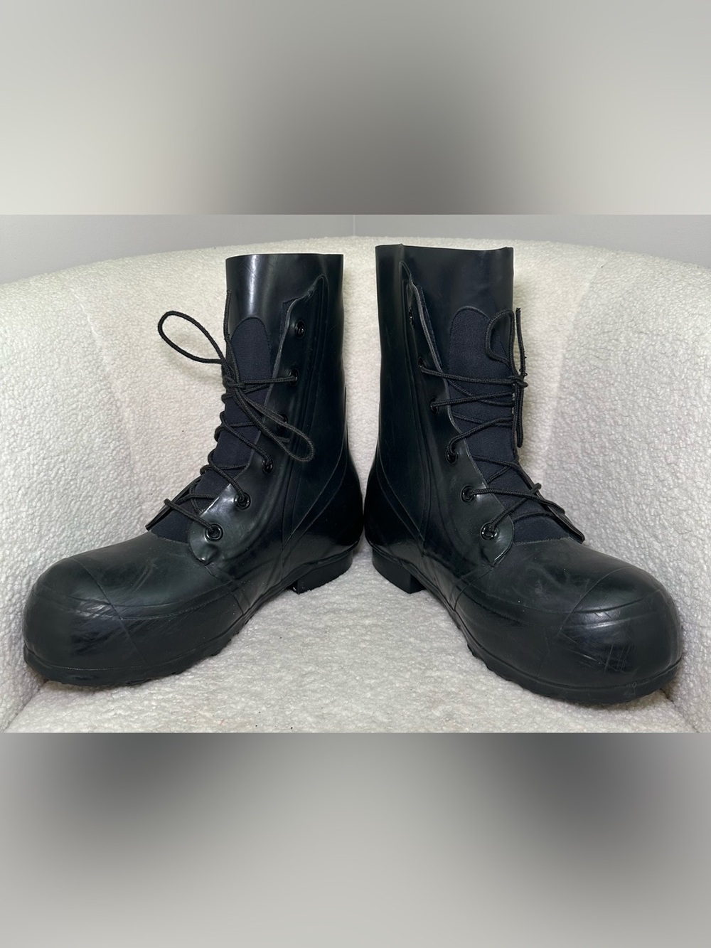 Vintage 1982 Bata U.S. Military Arctic Overboots Black Rubber Cold weather boots - Picture 5 of 15
